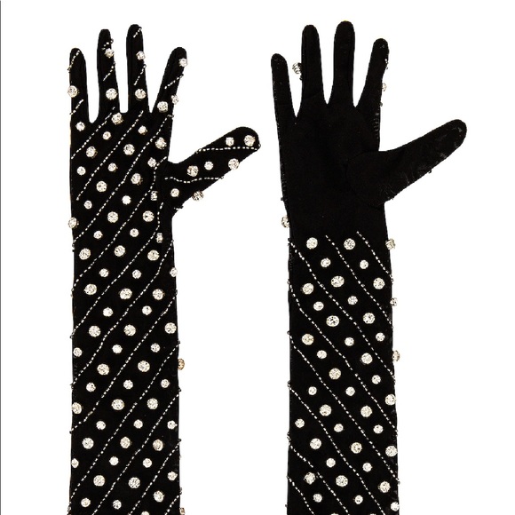 Retrofete Accessories - Retrofete Long Bedazzled Gloves One Size